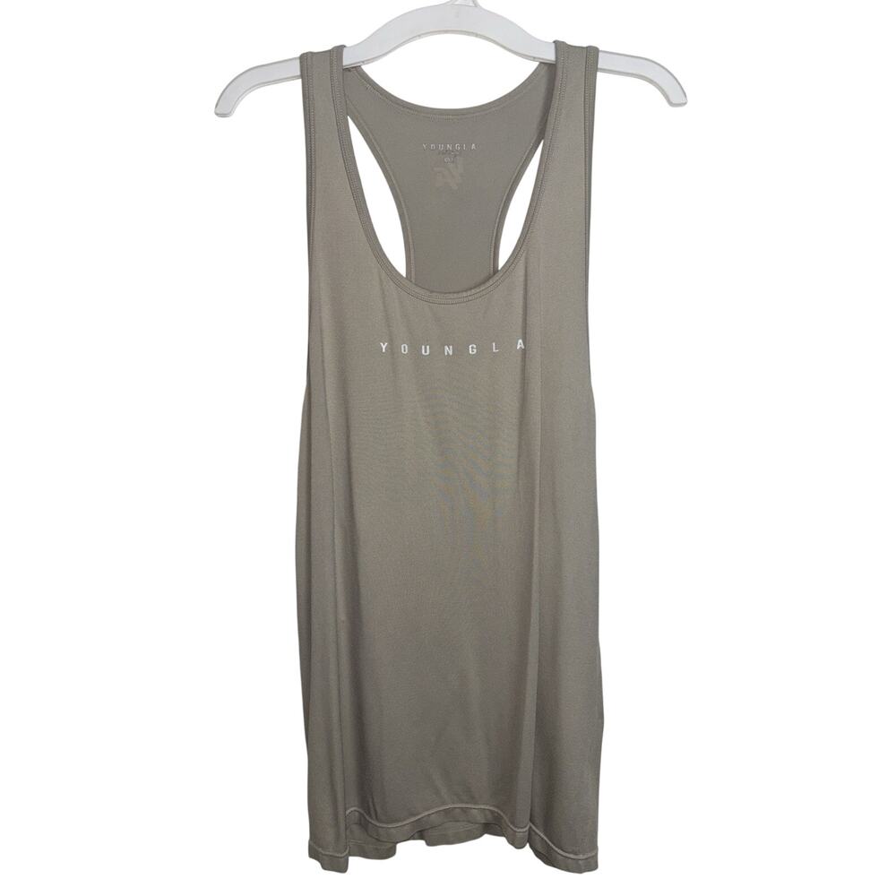 YoungLA Beige Racerback Muscle Stringer Tank Top Men’s XXL Workout Athletic